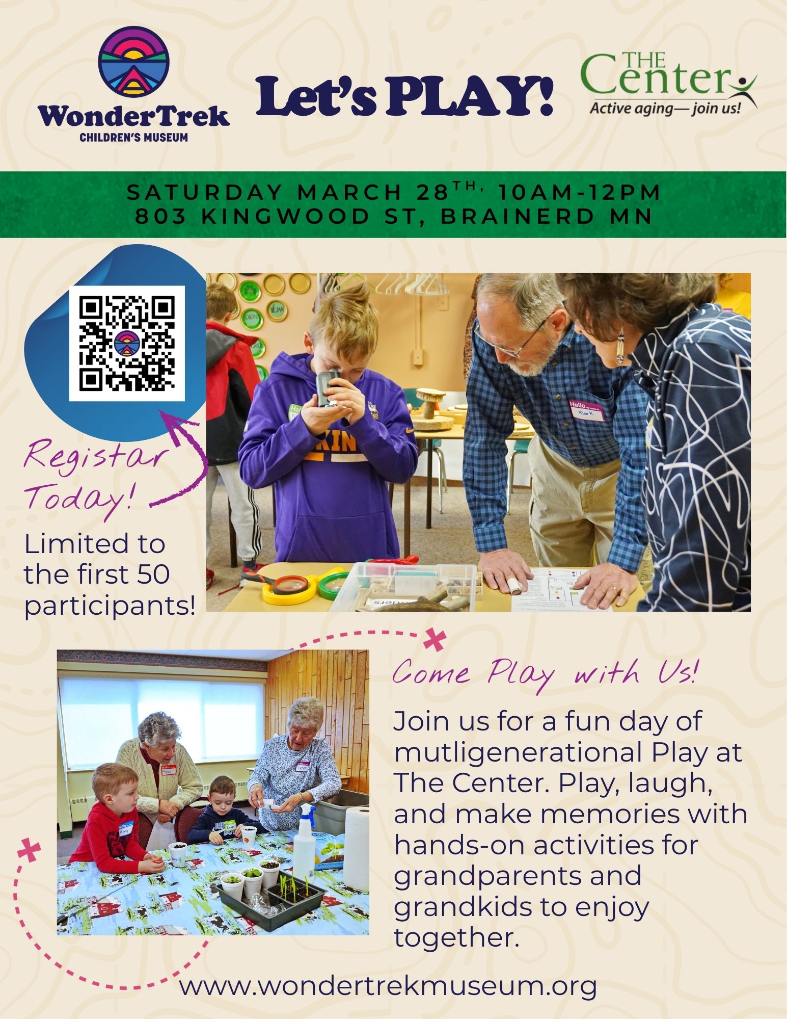 WonderTrek Let’s Play Event Registration - Brainerd MN